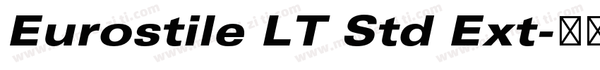Eurostile LT Std Ext字体转换